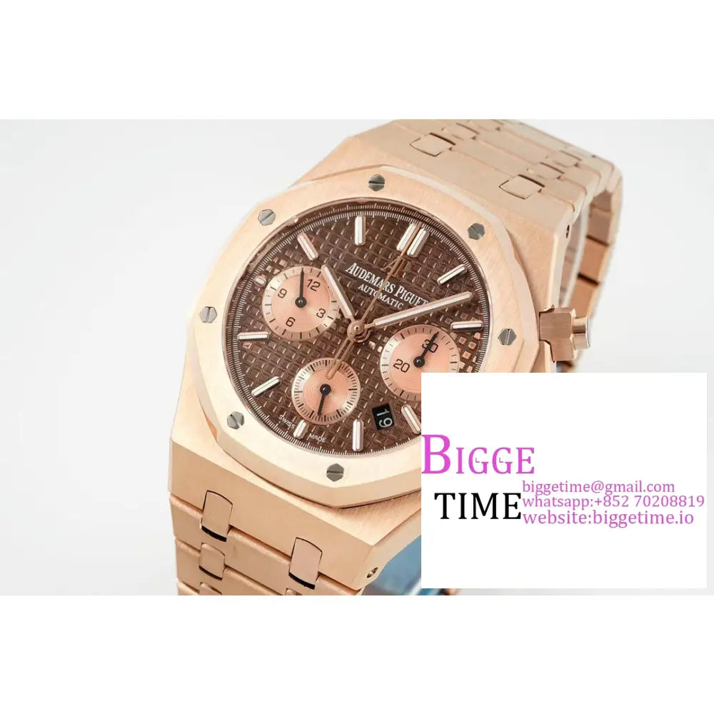 Ap Royal Oak 41Mm 26331 Rg Brown/Rg Dial Bracelet Ipf A7750 Audemars Piguet