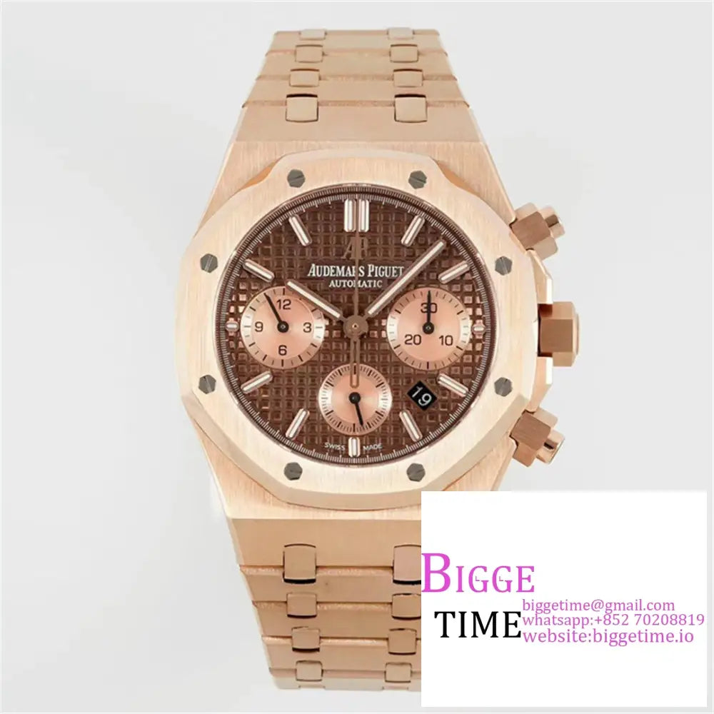 Ap Royal Oak 41Mm 26331 Rg Brown/Rg Dial Bracelet Ipf A7750 Option1 Audemars Piguet