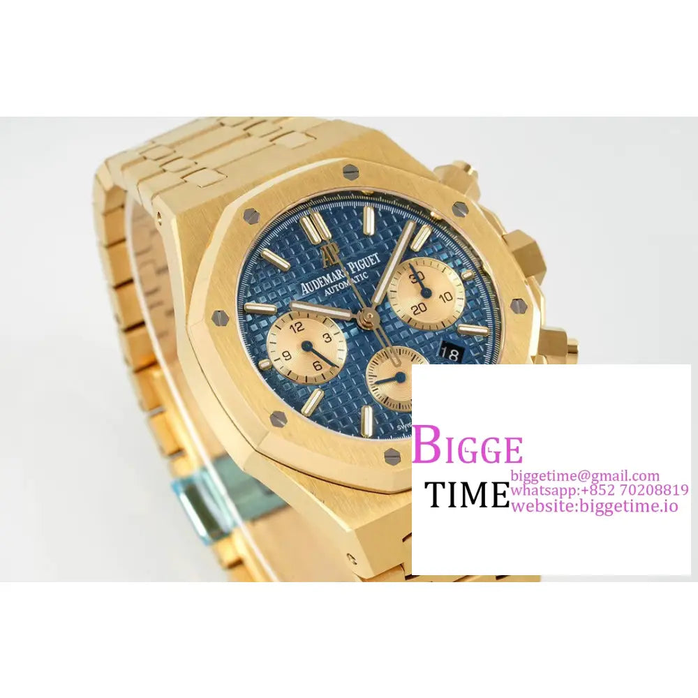 Ap Royal Oak 41Mm 26331 Yg Blue/Yg Dial Bracelet Ipf A7750 Audemars Piguet