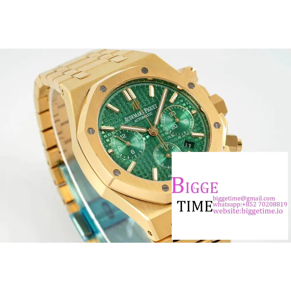 Ap Royal Oak 41Mm 26331 Yg Green Dial Bracelet Ipf A7750 Audemars Piguet