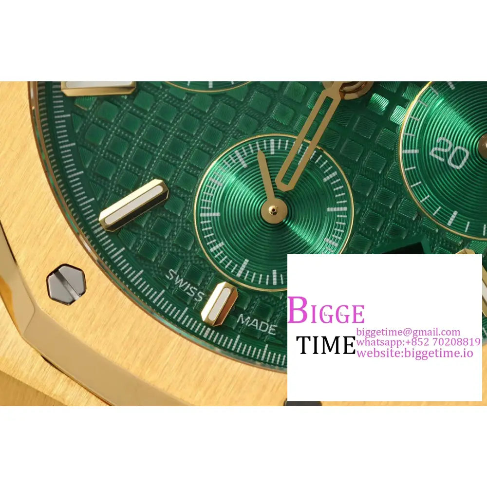 Ap Royal Oak 41Mm 26331 Yg Green Dial Bracelet Ipf A7750 Audemars Piguet