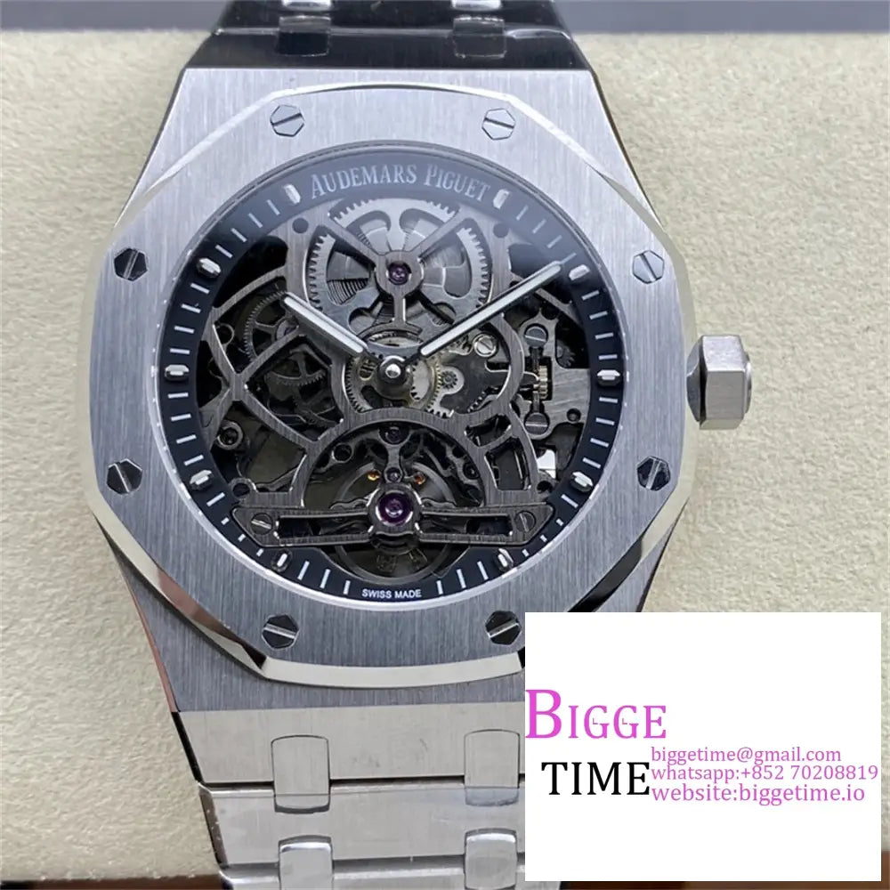 Ap Royal Oak 41Mm 26518 Openwork Tourbillon Ss Bracelet R8F Flying Tourb Option1 Audemars Piguet