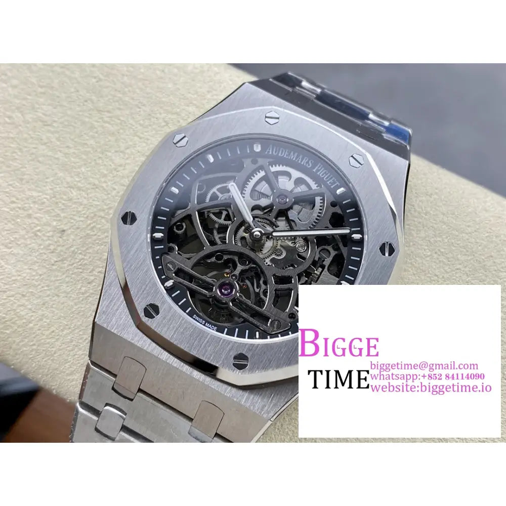 Ap Royal Oak 41Mm 26518 Openwork Tourbillon Ss Bracelet R8F Flying Tourb Audemars Piguet