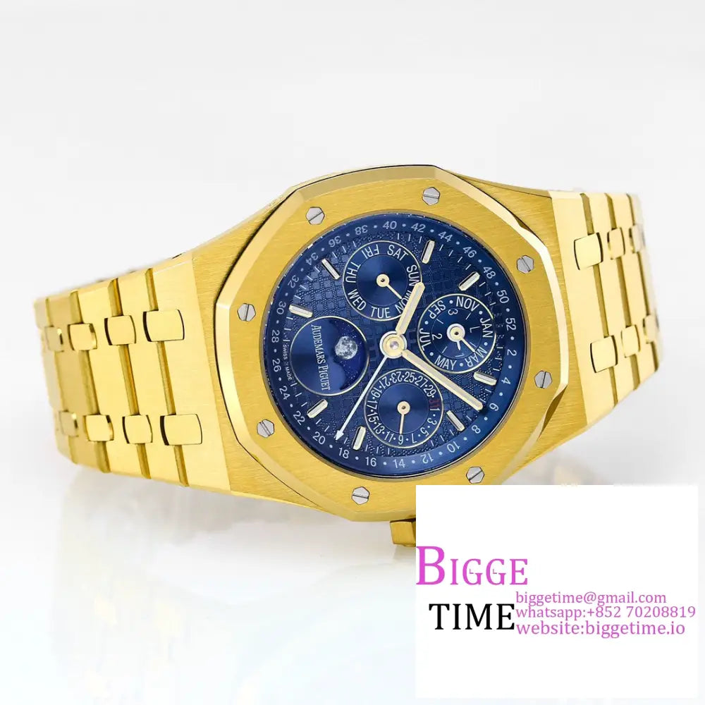 Ap Royal Oak 41Mm 26574 Yg Blue Dial Bracelet Bbrf A5134 Audemars Piguet