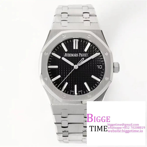 Ap Royal Oak 50Th Anniversary 41Mm 15510 Black Dial Ss Bracelet Zf Sa4302 Option1 Audemars Piguet