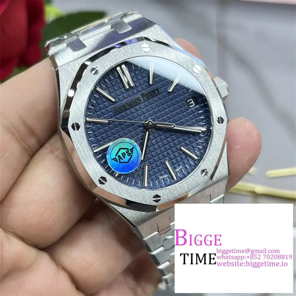 Ap Royal Oak 50Th Anniversary 41Mm 15510 Blue Dial Ss Bracelet Apsf Sa4302 Audemars Piguet