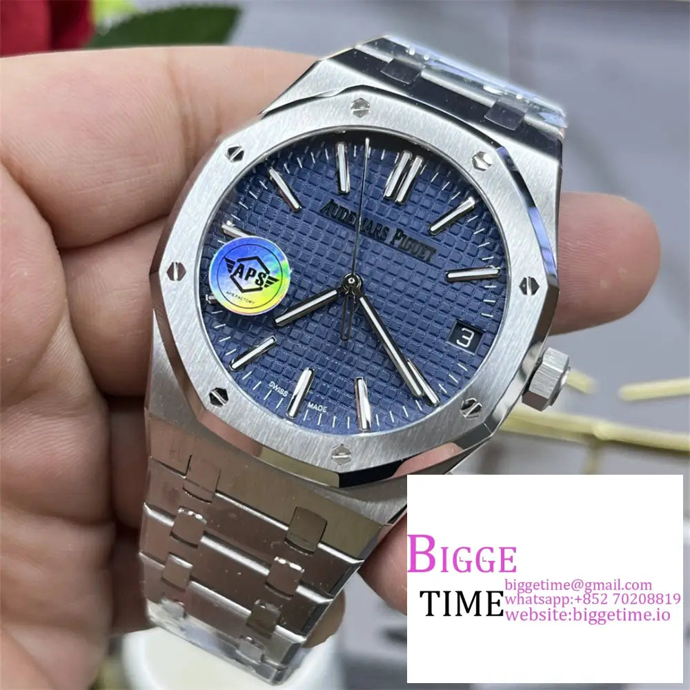 Ap Royal Oak 50Th Anniversary 41Mm 15510 Blue Dial Ss Bracelet Apsf Sa4302 Audemars Piguet