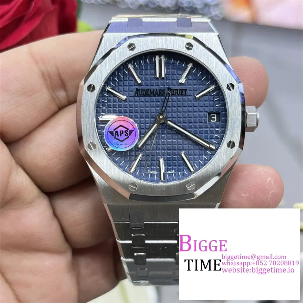 Ap Royal Oak 50Th Anniversary 41Mm 15510 Blue Dial Ss Bracelet Apsf Sa4302 Audemars Piguet