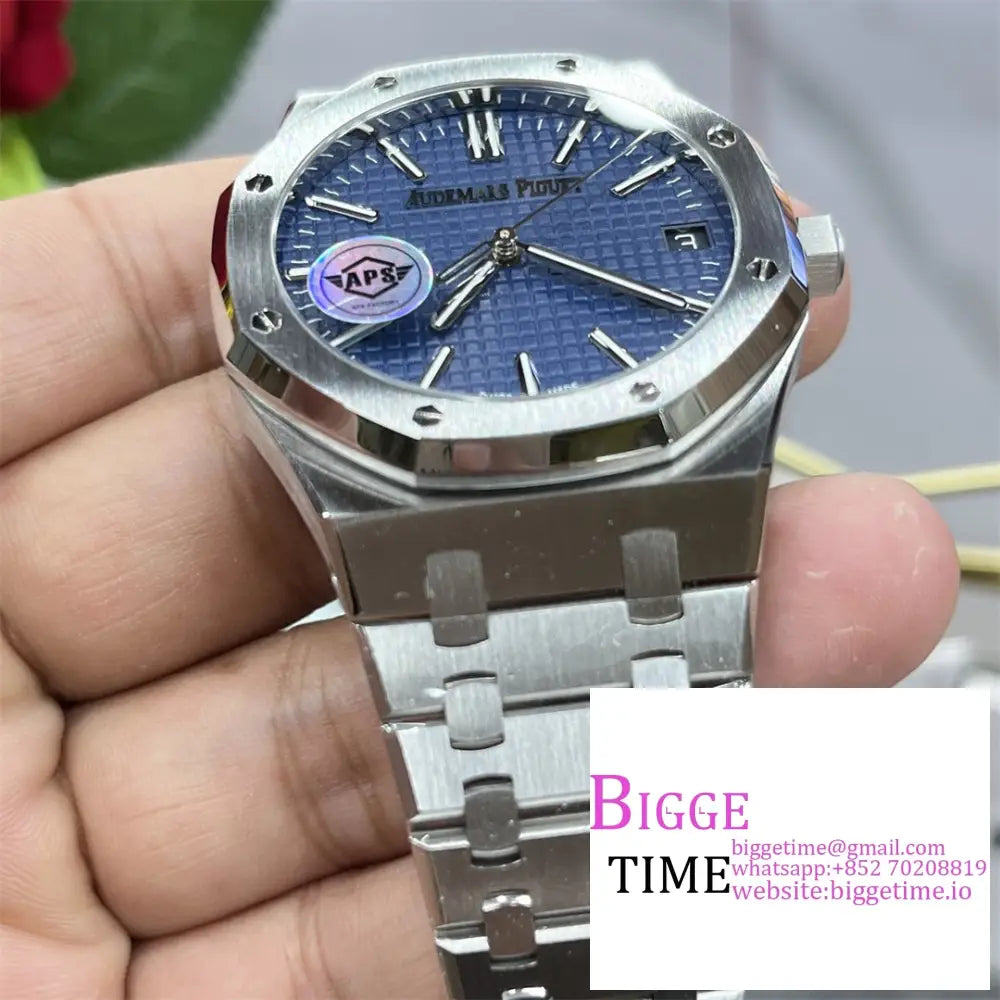 Ap Royal Oak 50Th Anniversary 41Mm 15510 Blue Dial Ss Bracelet Apsf Sa4302 Audemars Piguet