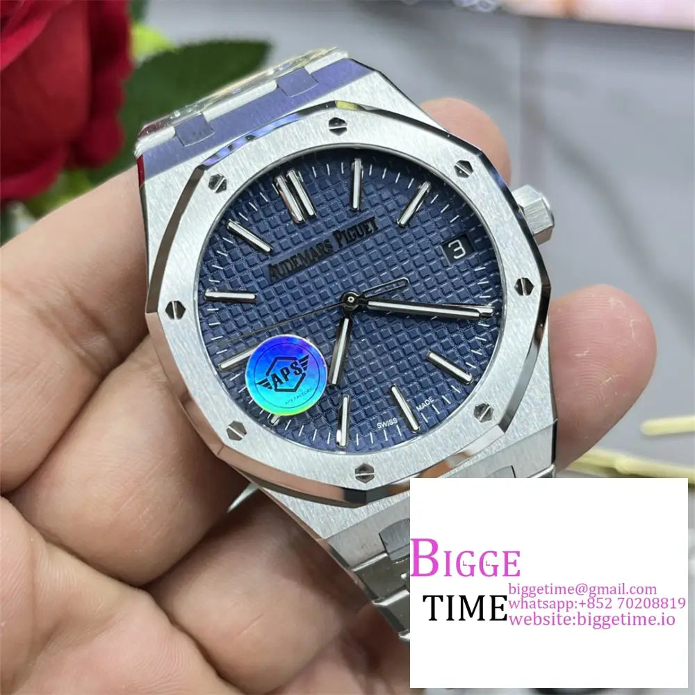 Ap Royal Oak 50Th Anniversary 41Mm 15510 Blue Dial Ss Bracelet Apsf Sa4302 Audemars Piguet