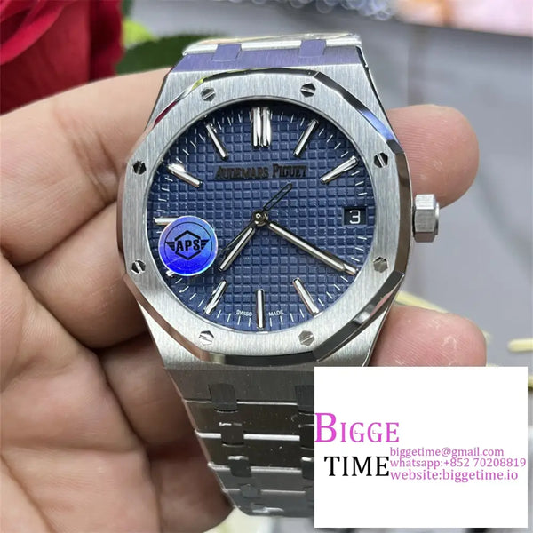 Ap Royal Oak 50Th Anniversary 41Mm 15510 Blue Dial Ss Bracelet Apsf Sa4302 Option1 Audemars Piguet