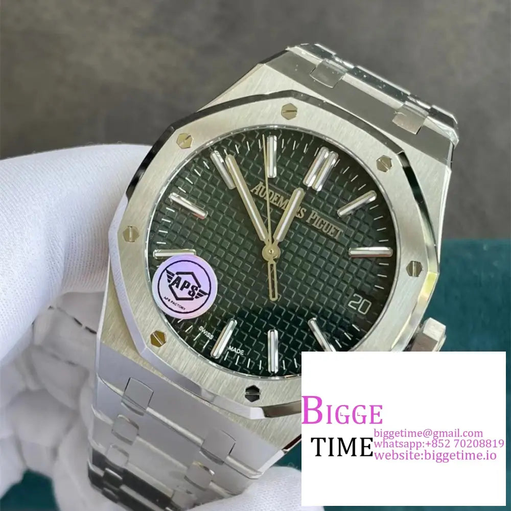 Ap Royal Oak 50Th Anniversary 41Mm 15510 Green Dial Ss Bracelet Apsf Sa4302 Audemars Piguet