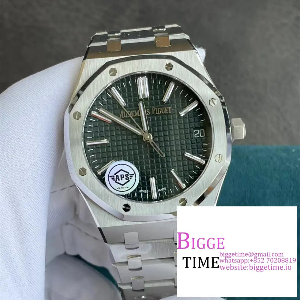 Ap Royal Oak 50Th Anniversary 41Mm 15510 Green Dial Ss Bracelet Apsf Sa4302 Audemars Piguet