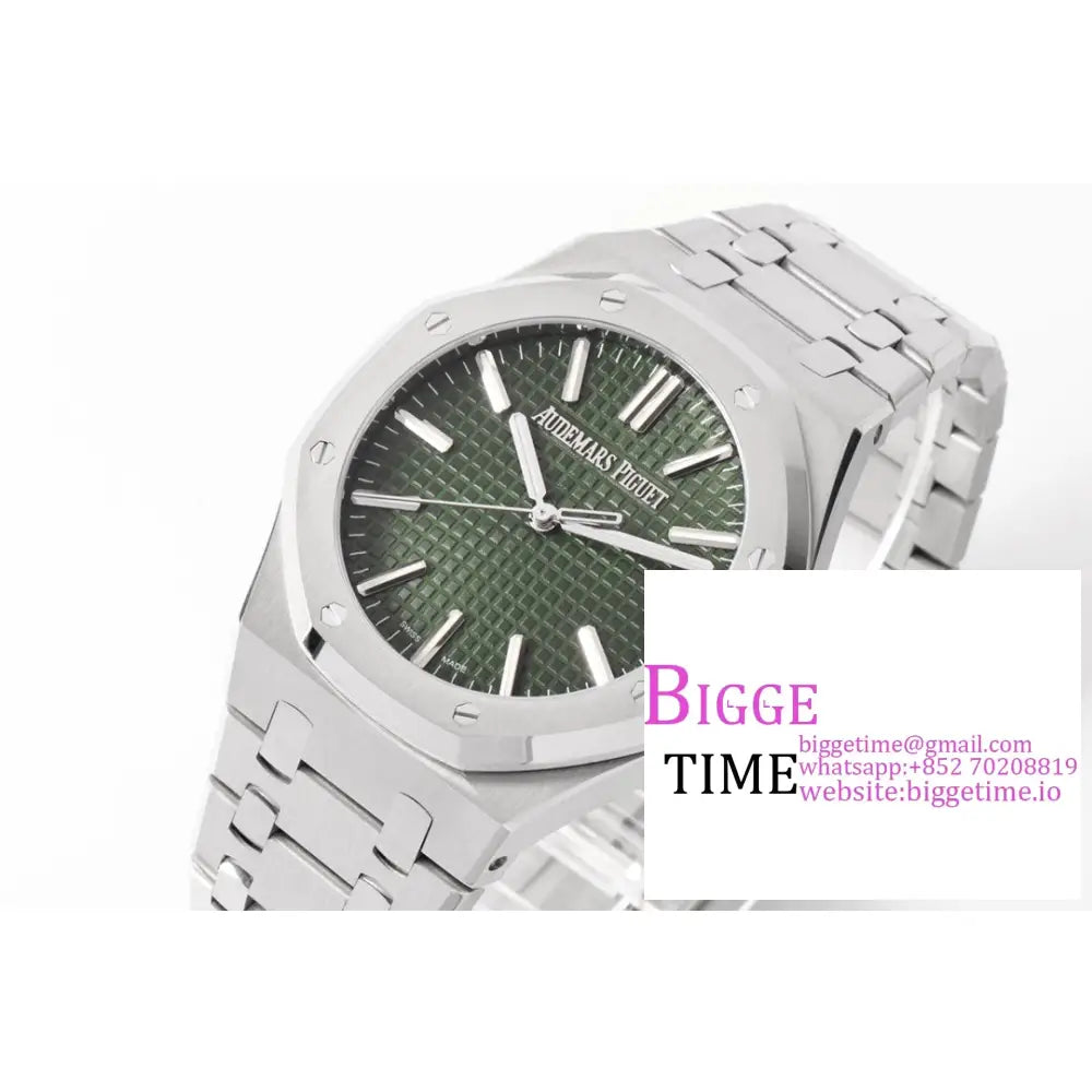 Ap Royal Oak 50Th Anniversary 41Mm 15510 Green Dial Ss Bracelet Zf Sa4302 Audemars Piguet