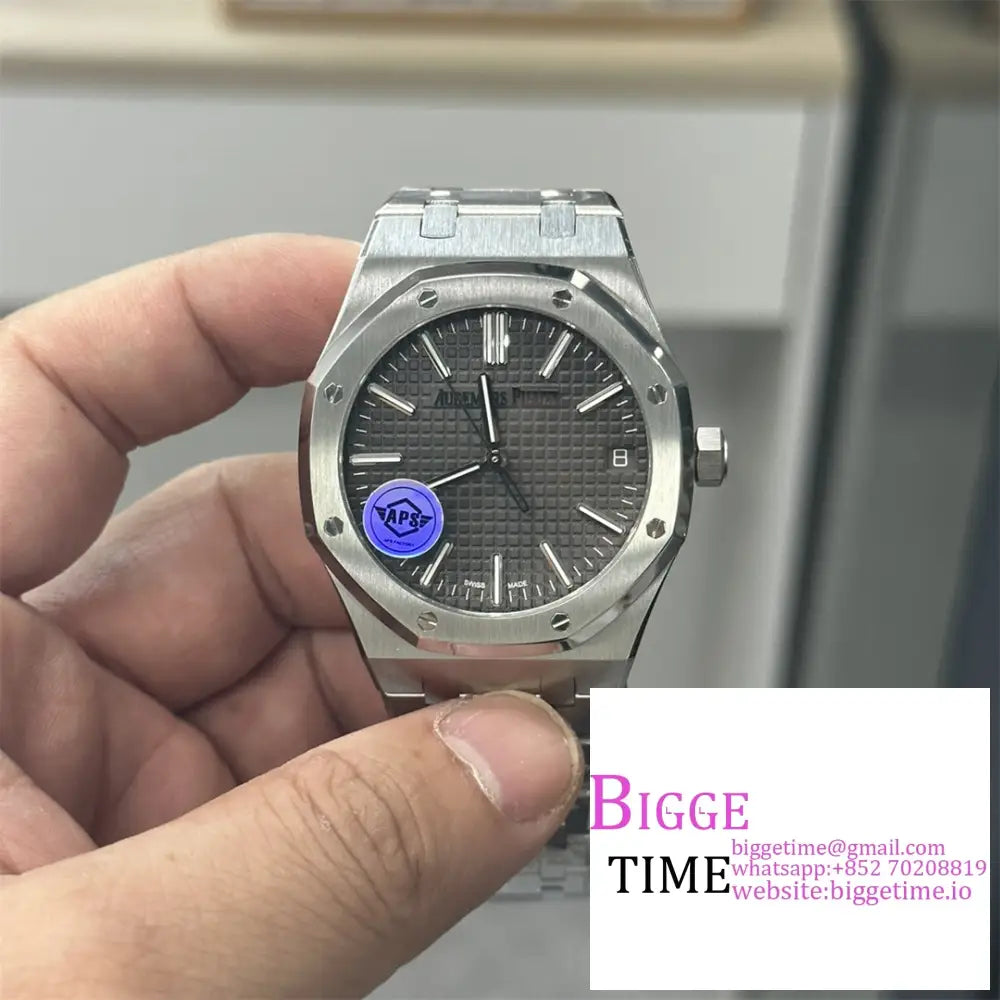 Ap Royal Oak 50Th Anniversary 41Mm 15510 Grey Dial Ss Bracelet Apsf Sa4302 Option1 Audemars Piguet