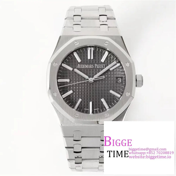 Ap Royal Oak 50Th Anniversary 41Mm 15510 Grey Dial Ss Bracelet Zf Sa4302 Option1 Audemars Piguet