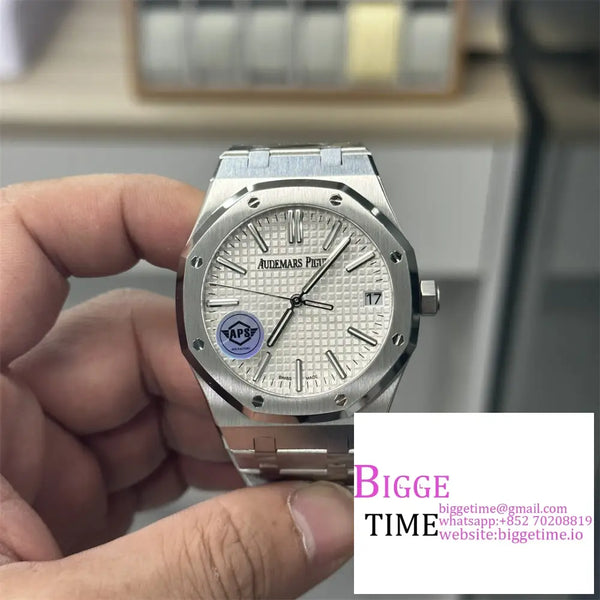 Ap Royal Oak 50Th Anniversary 41Mm 15510 White Dial Ss Bracelet Apsf Sa4302 Option1 Audemars Piguet