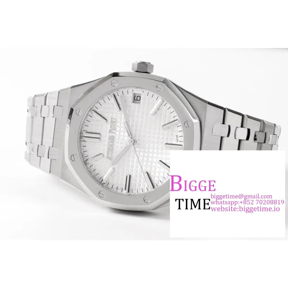 Ap Royal Oak 50Th Anniversary 41Mm 15510 White Dial Ss Bracelet Zf Sa4302 Audemars Piguet