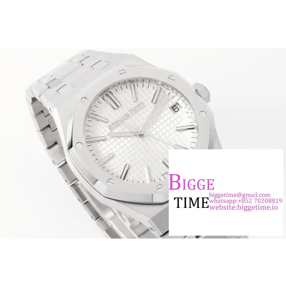 Ap Royal Oak 50Th Anniversary 41Mm 15510 White Dial Ss Bracelet Zf Sa4302 Audemars Piguet