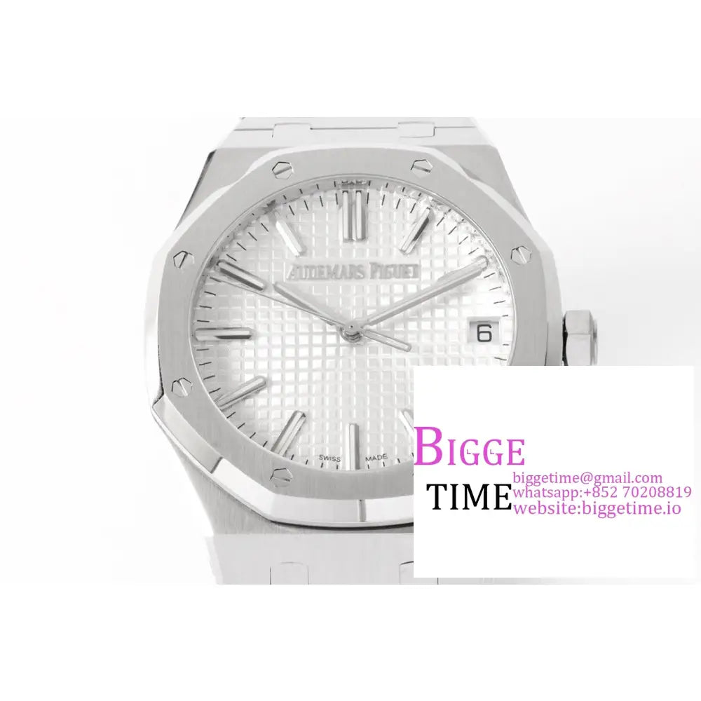 Ap Royal Oak 50Th Anniversary 41Mm 15510 White Dial Ss Bracelet Zf Sa4302 Audemars Piguet