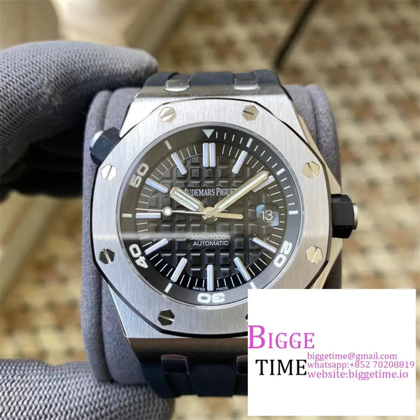 Ap Royal Oak Offshore 42Mm 15703 Black Dial Rubber Strap Apsf Sa3120 Option1 Audemars Piguet