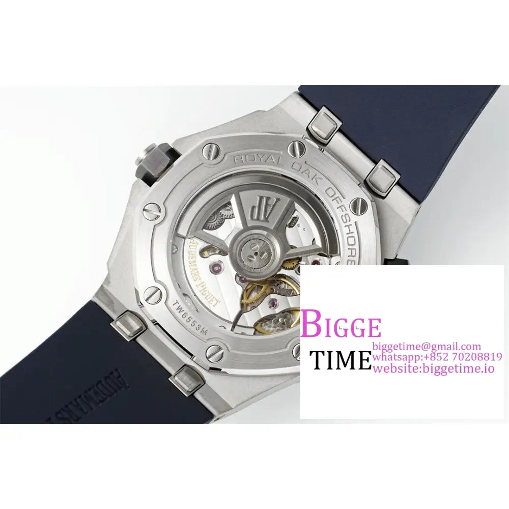 Ap Royal Oak Offshore 42Mm 15720 Blue Dial Rubber Strap Apsf Sa4308 Audemars Piguet