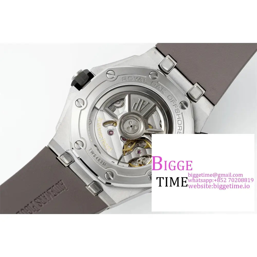 Ap Royal Oak Offshore 42Mm 15720 Grey Dial Rubber Strap Apsf Sa4308 Audemars Piguet