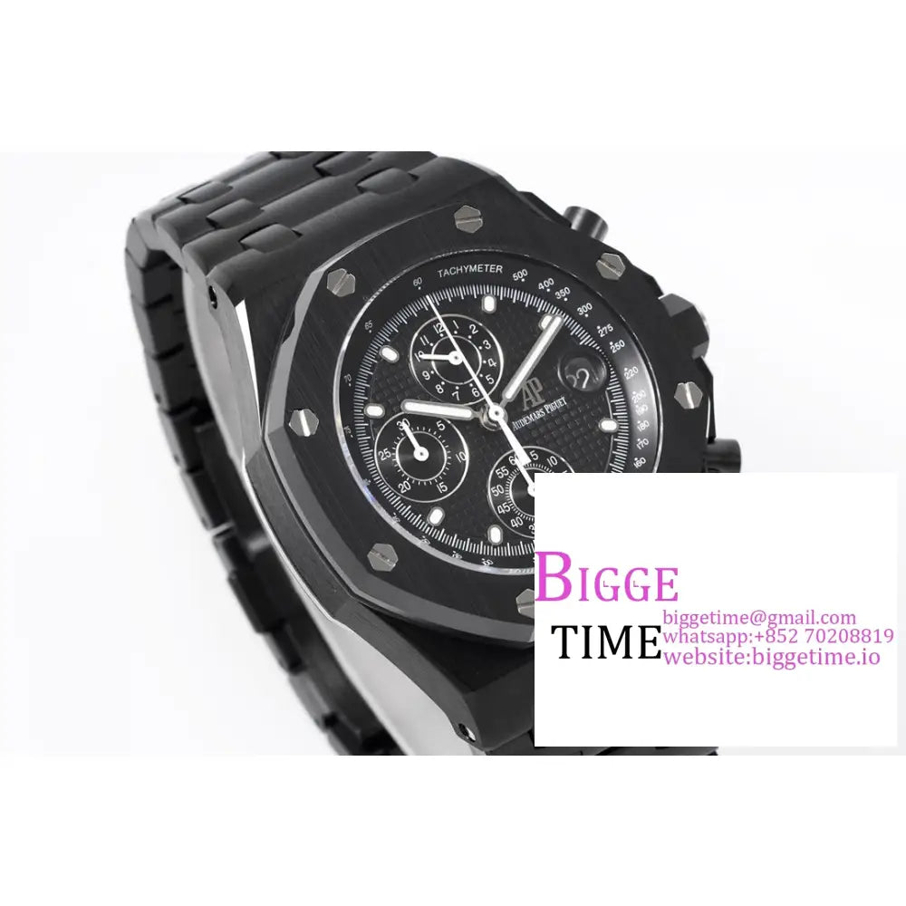 Ap Royal Oak Offshore 42Mm Ceramic Bezel Black Dial Bracelet Apf A7750 Audemars Piguet