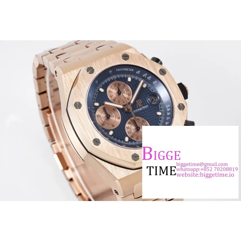 Ap Royal Oak Offshore 42Mm Rg Blue/Rg Dial Bracelet Apf A7750 Audemars Piguet