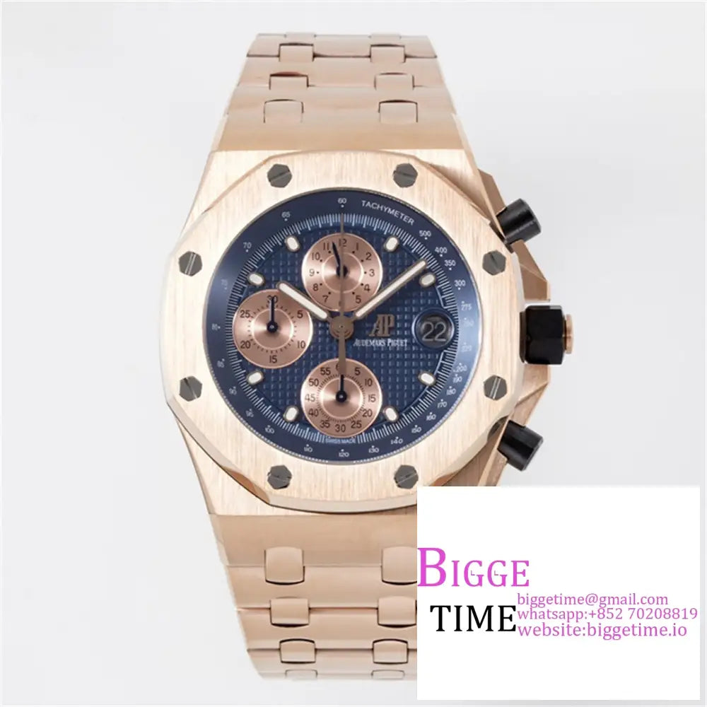 Ap Royal Oak Offshore 42Mm Rg Blue/Rg Dial Bracelet Apf A7750 Option1 Audemars Piguet