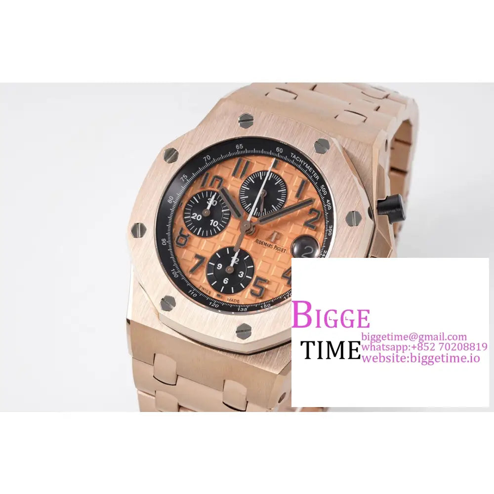 Ap Royal Oak Offshore 42Mm Rg Orange/Black Dial Bracelet Apf A7750 Audemars Piguet