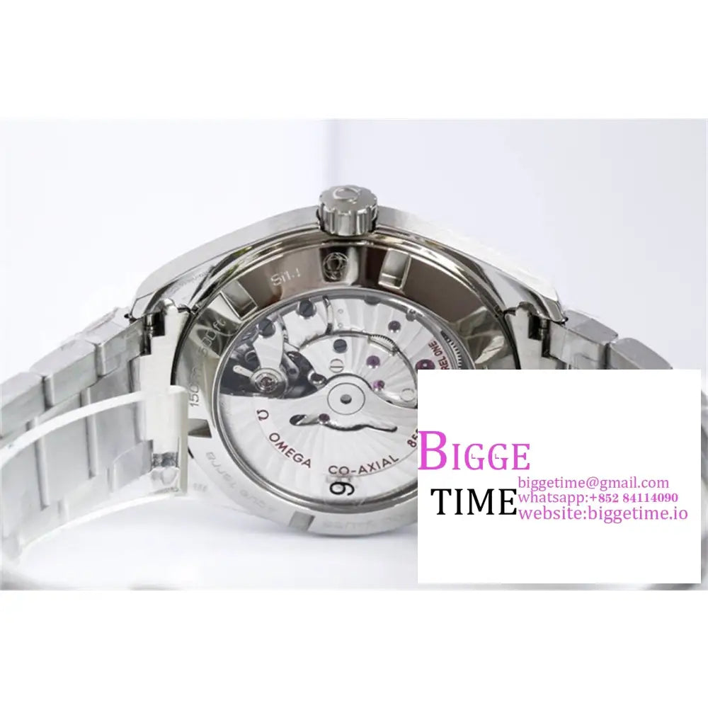 Seamaster 41Mm Aqua Terra 150M White Textured Dial Yg Hand Ss Bracelet Vsf A8500 Omega