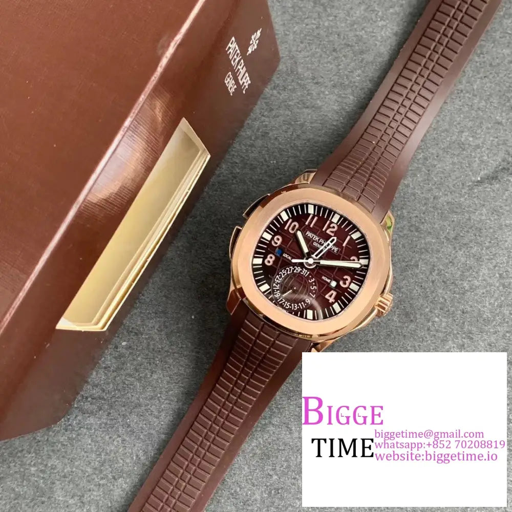 Aquanaut 5164 40Mm Rg Brown Dial Rubber Strap Grf A324Sc Patek Philippe