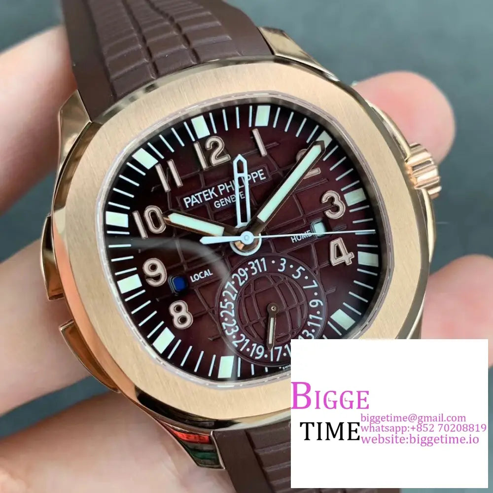 Aquanaut 5164 40Mm Rg Brown Dial Rubber Strap Grf A324Sc Patek Philippe