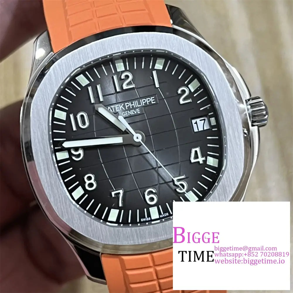 Aquanaut 5167 40Mm Black Dial Orange Rubber Strap 3Kf A330Sc Patek Philippe