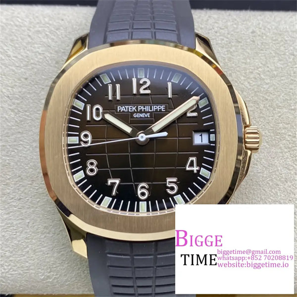 Aquanaut 5167 40Mm Rg Brown Dial Rubber Strap 3Kf A330Sc Option1 Patek Philippe