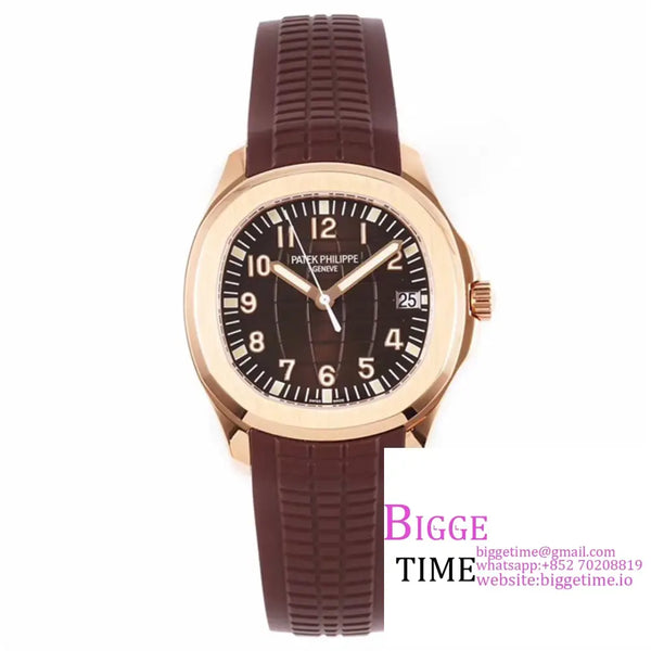 Aquanaut 5167 40Mm Rg Brown Dial Rubber Strap Zf A324Sc Option1 Patek Philippe