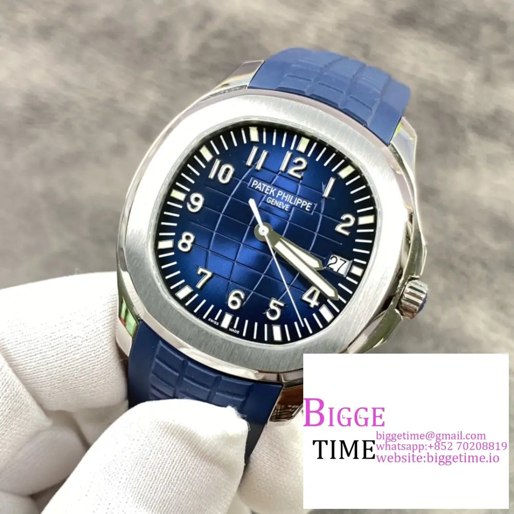 Aquanaut 5168 42Mm Blue Dial Rubber Strap Zf A324Sc Option1 Patek Philippe