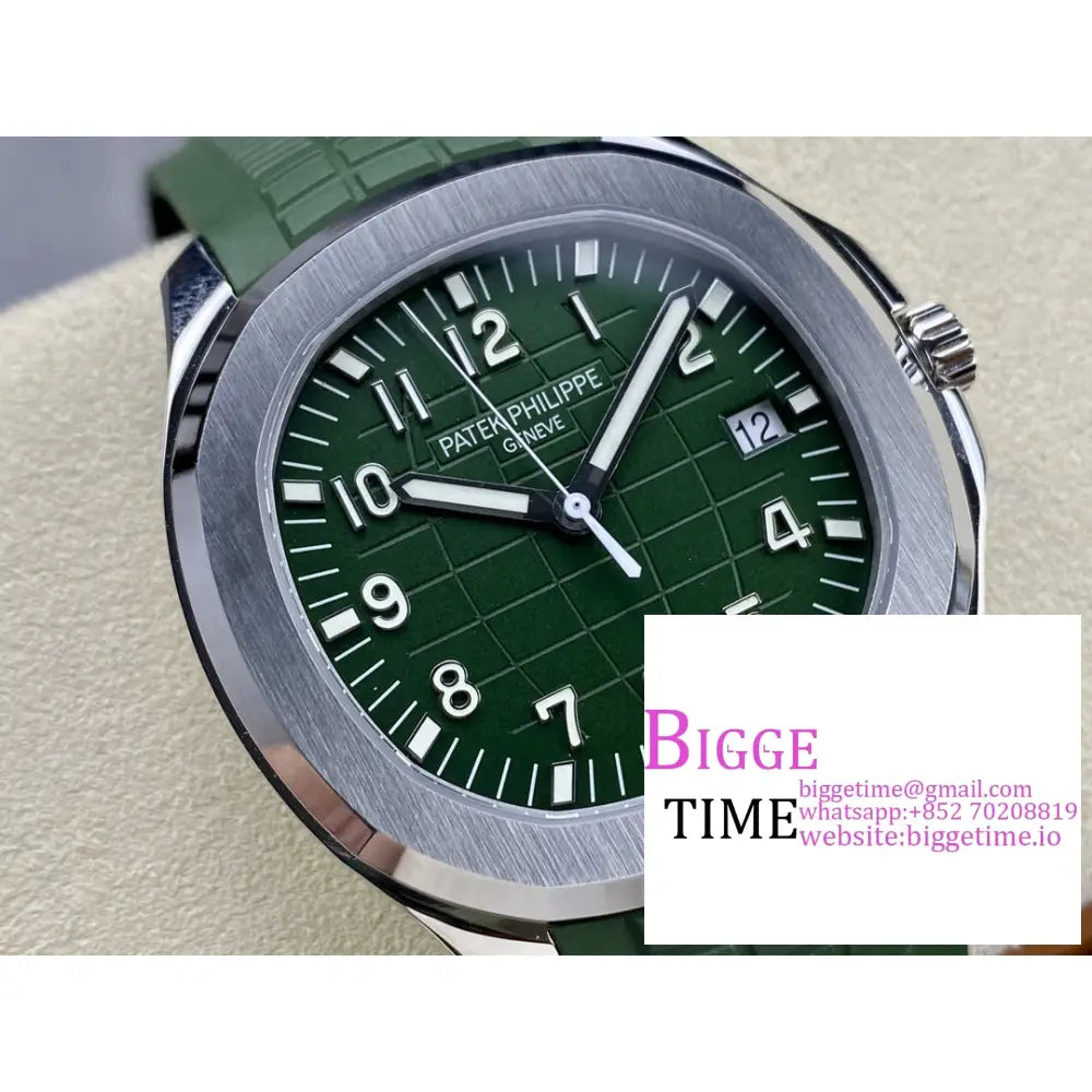 Aquanaut 5168 42Mm Green Dial Rubber Strap 3Kf A330Sc Patek Philippe