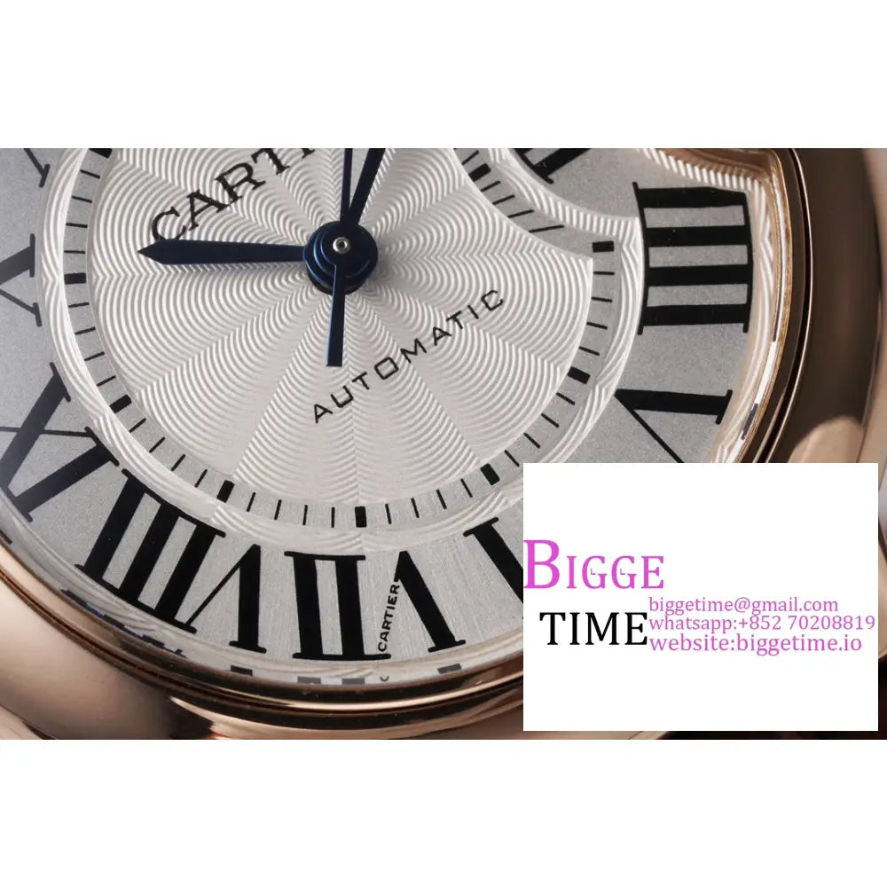 Ballon Bleu De Cartier 33Mm Rg White Dial Brown Leather Strap Af Nh05A