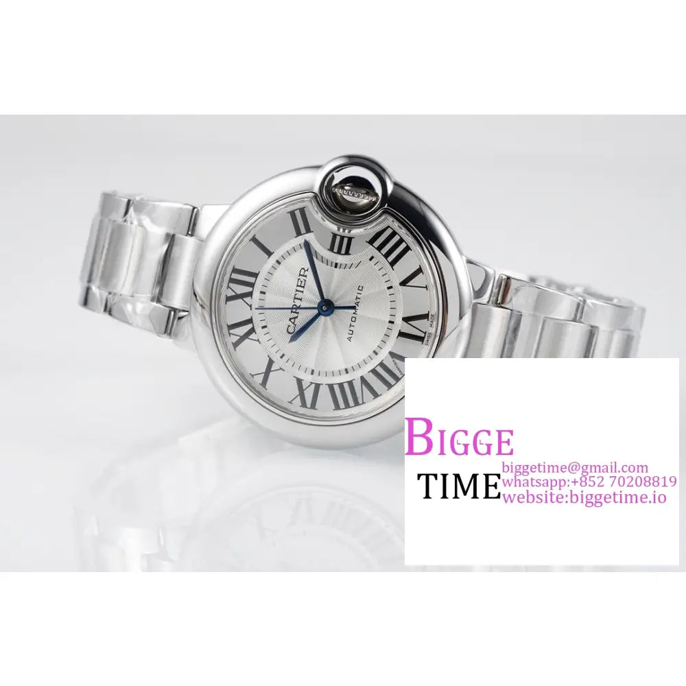 Ballon Bleu De Cartier 33Mm White Dial Ss Bracelet Af Nh05A