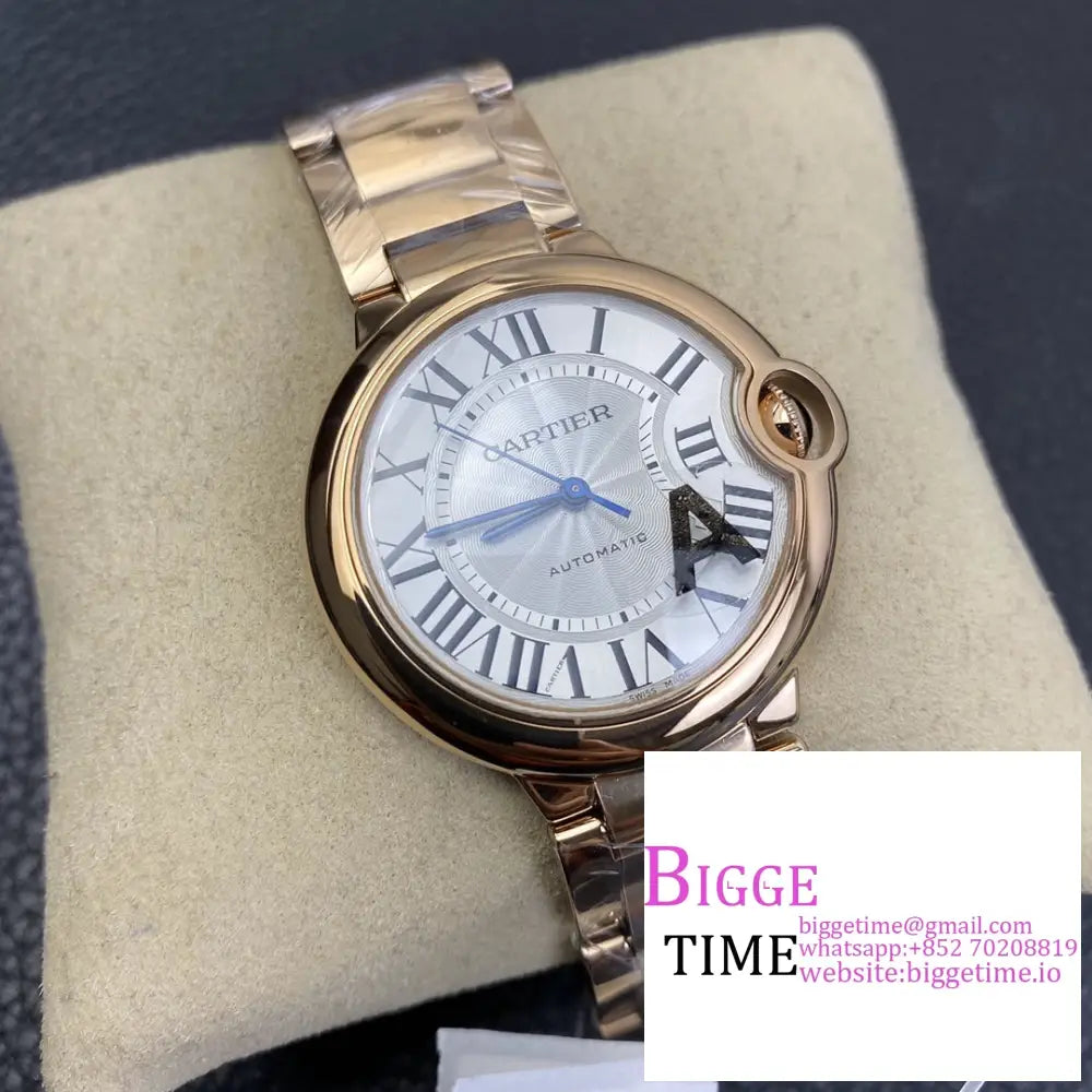 Ballon Bleu De Cartier 36Mm Rg White Dial Bracelet Af A2824