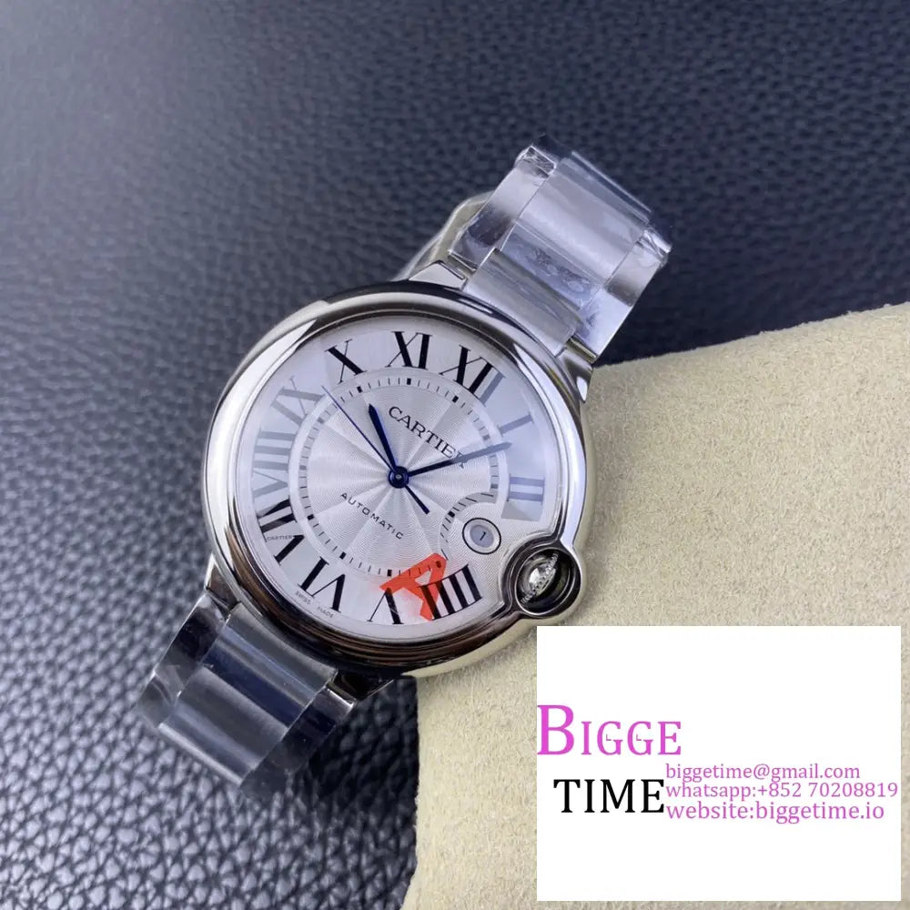 Ballon Bleu De Cartier 42Mm White Dial Ss Bracelet Af A2824