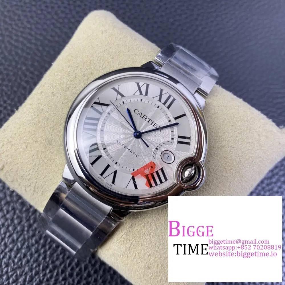 Ballon Bleu De Cartier 42Mm White Dial Ss Bracelet Af A2824