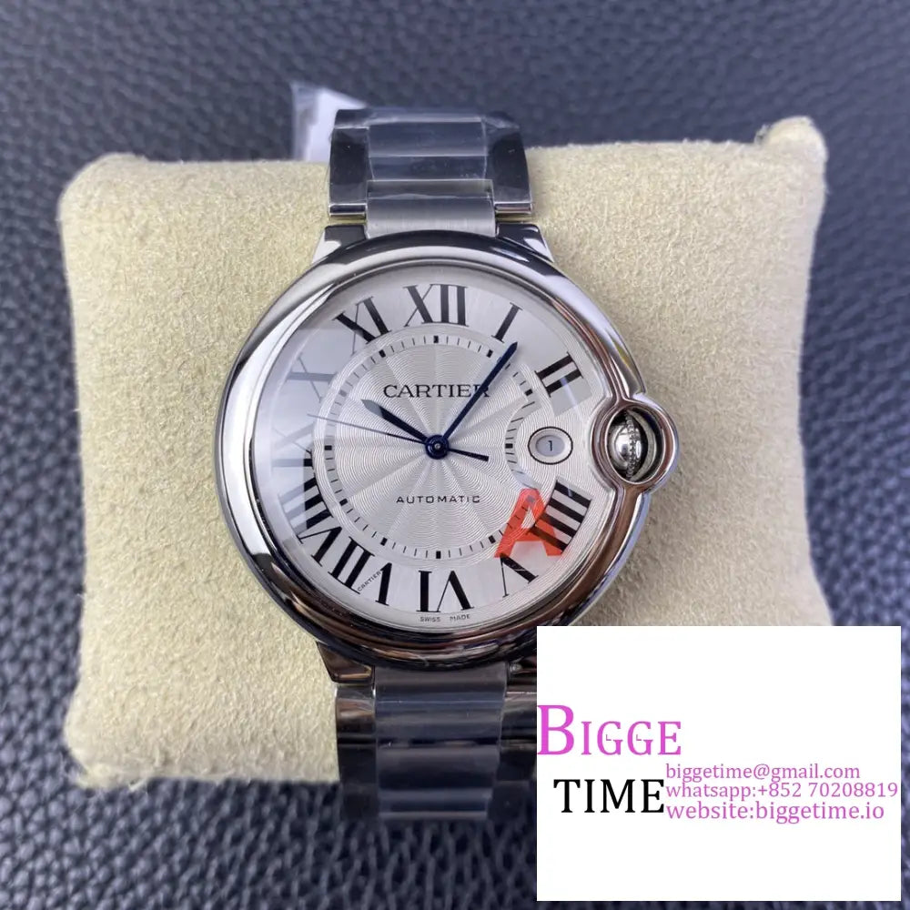 Ballon Bleu De Cartier 42Mm White Dial Ss Bracelet Af A2824 Option1