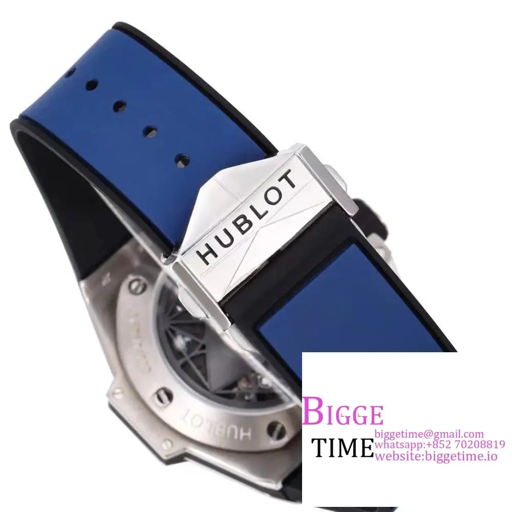 Big Bang Sang Bleu Ii Chrono 45Mm Blue Dial Rubber Strap Bbf A1240 Hublot