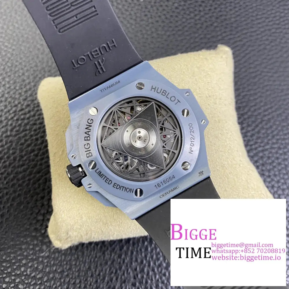 Big Bang Sang Bleu Ii Chrono 45Mm Light Blue Dial Rubber Strap Bbf A1280 Hublot