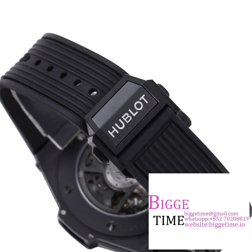 Big Bang Unico Chrono 42Mm Blue Ceramic Bezel Skeleton Dial Black Rubber Strap Bbf A1280 Hublot