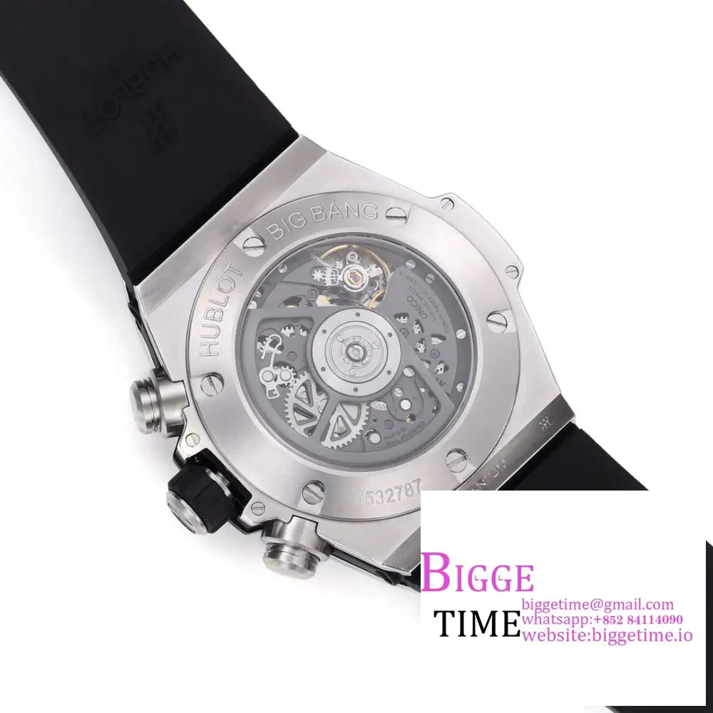 Big Bang Unico Chrono 42Mm Diamond Bezel Skeleton Dial Black Rubber Strap Bbf A1280 Hublot