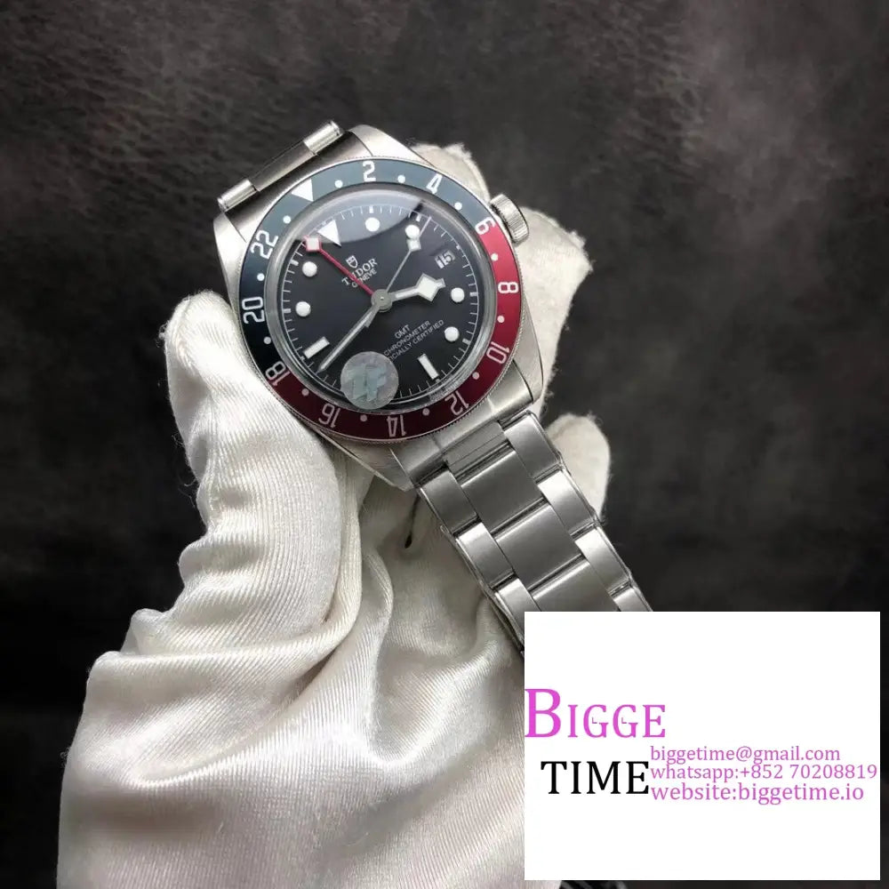 Black Bay Gmt 41Mm Blue/Red Bezel Dial Ss Bracelet Zf A2836 Tudor